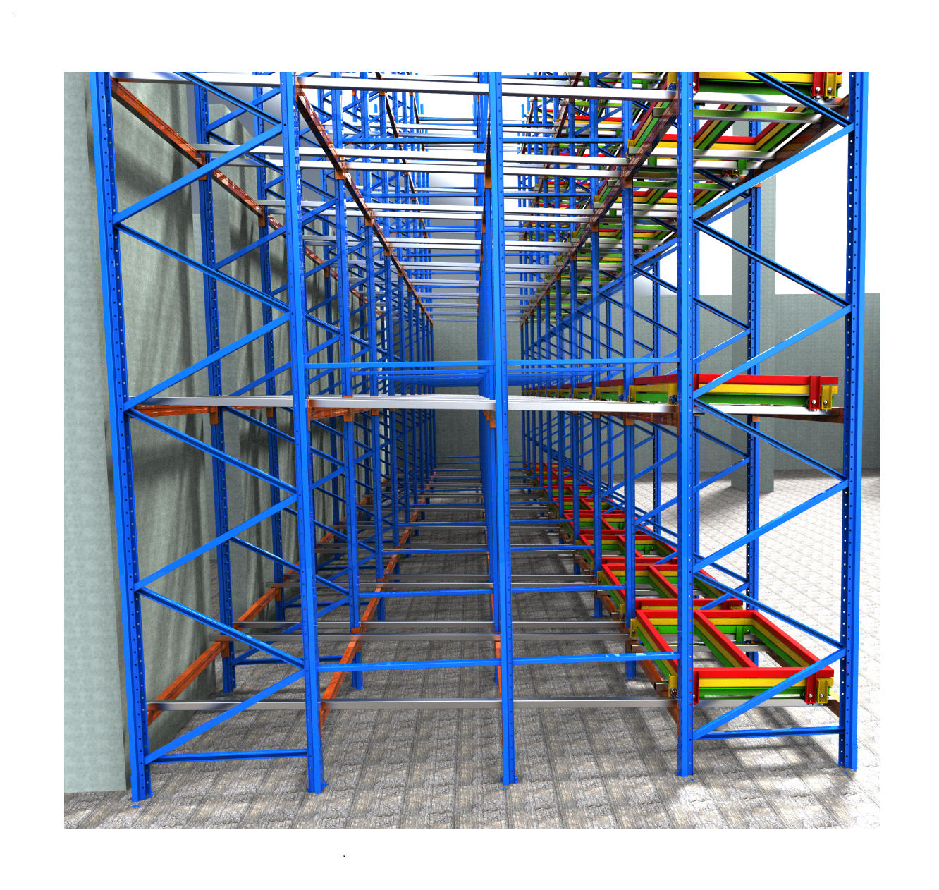Durable Structural Design Steel Warehouse Rack Storage Racks Push Back Pallet Racking Systems with ISO 9001 &amp; CE Certified
