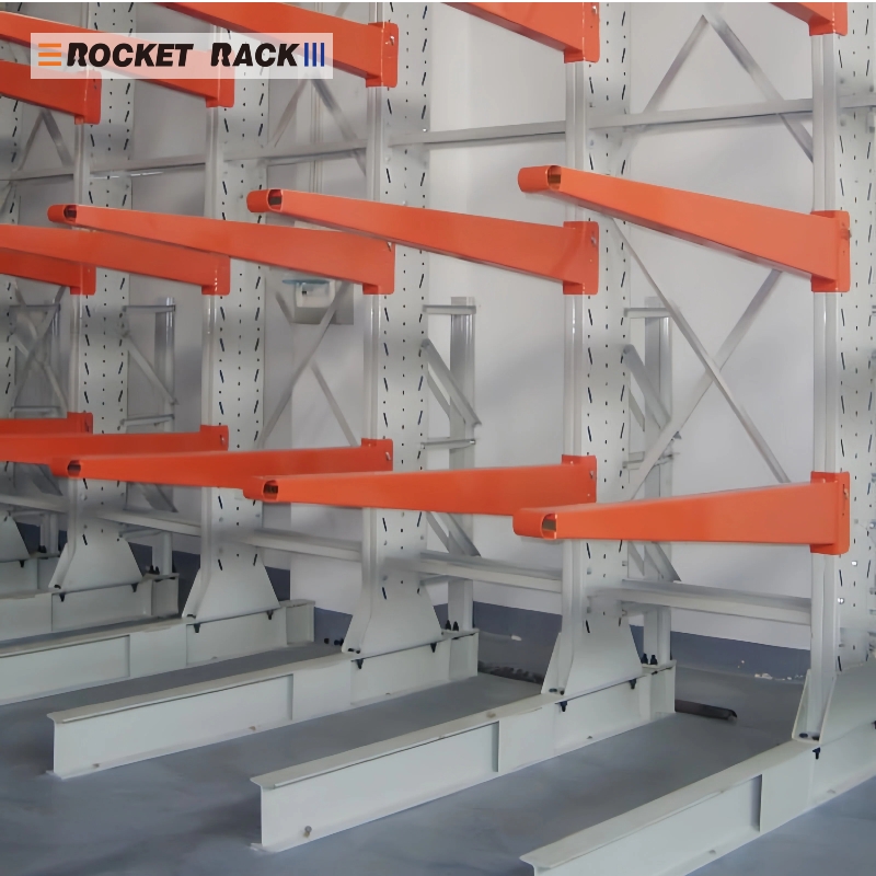 Industrial Heavy Duty Steel Cantilever Rack Layers Adjustable Durable Customizable Warehouse Racking for Lumber Pipe Storage