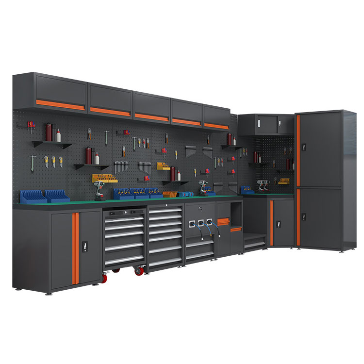 Heavy Duty Metal Workshop Garage Combination Tool Cabinet Workbench Storage System Easy Use Shelving Eco-friendly Design OEM