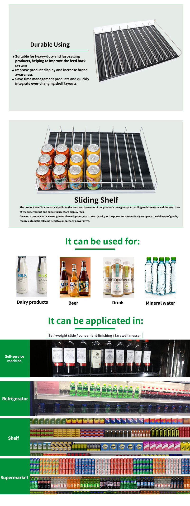 Soda Glide Roller Shelving