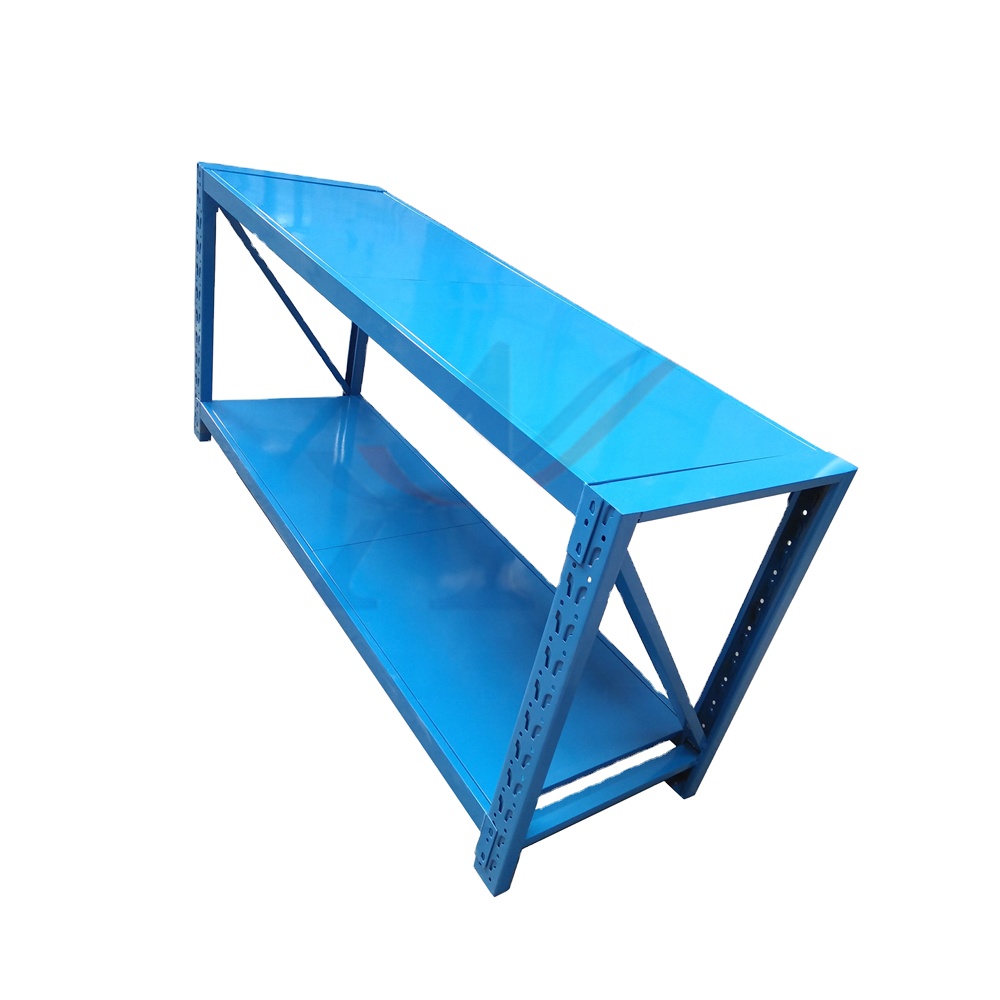 400kg Load Capacity Folded Steel Blue Work Bench Steel Storage Shelf