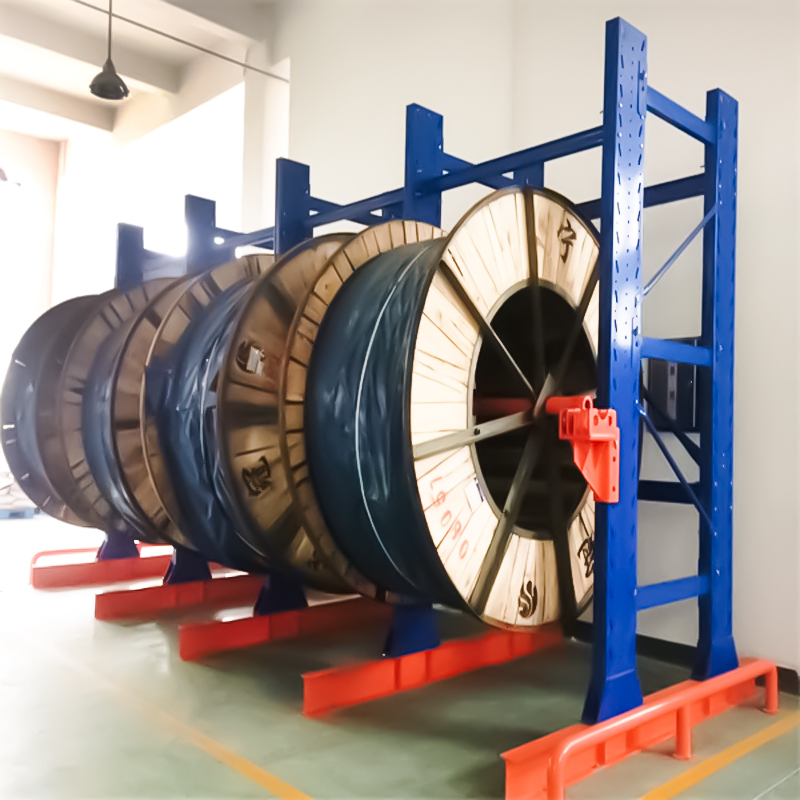 Cold Rolled Steel Adjustable Arm Spacing 6 Tier Standard Cable Reel Cantilever Rack