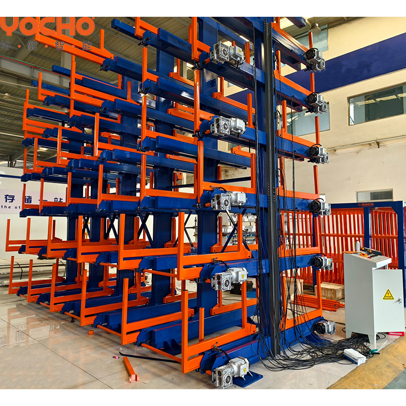 YOCHO High Load Capacity Telescopic Cantilever Rack Heavy Duty Steel Shelving Roll Out Cantilever Rack
