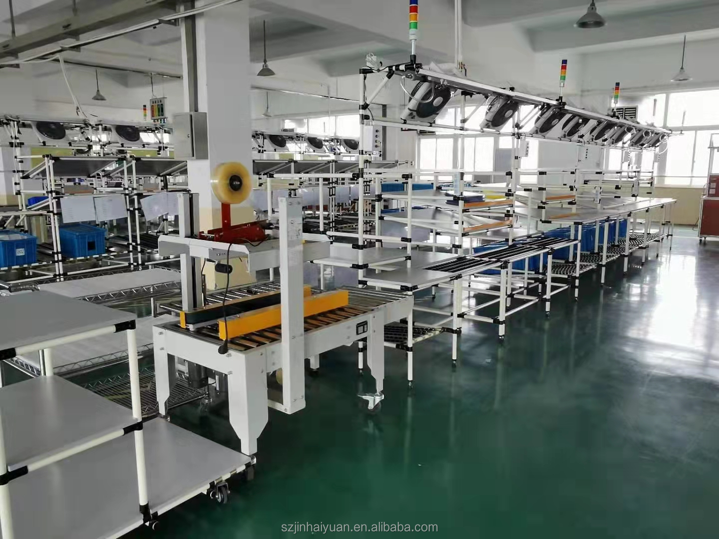 Eida Industrial 5-Layer Aluminum Workbench Stacking Racks Shelves 200kg Capacity Workshop DIY Production