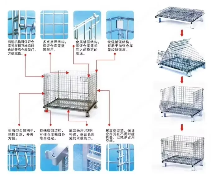 Heavy-Duty Galvanized Q235 Steel Wire Mesh Deck Warehouse Rack with Durable