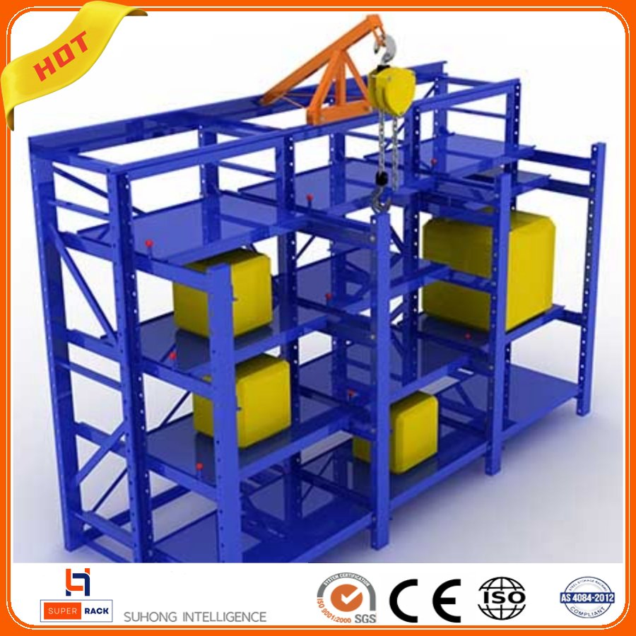 Leading Factory High Quality Industrial Pull out Warehouse Storage Shelves Metal Cold Rolled Steel Heavy Duty Tool Die Drawer Mold Rack