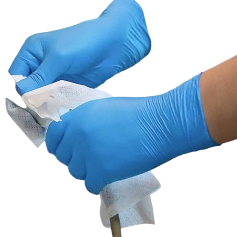 قفازات نيتريل disposable للاستخدام الفردي المريح لفحص وتنظيف المهام