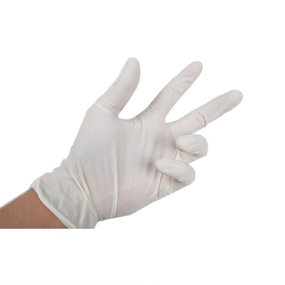بيع ساخن قفازات طبية disposable مقاومة للماء من اللاتكس للفحص خالية من البودرة