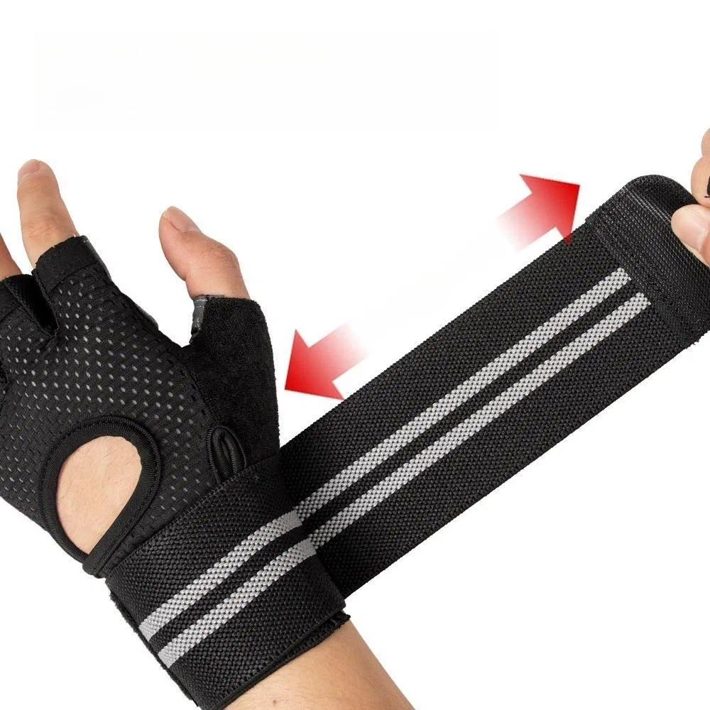 Half-Finger Gym Sports Gloves Designed for Fitness, Outdoor Activities, and Cycling with Features