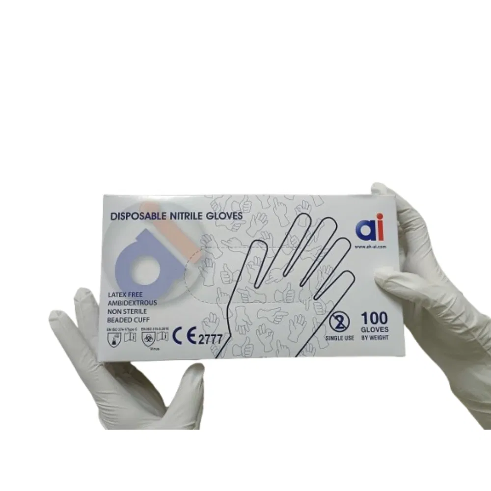 قفازات جراحية disposable من النيتريل والفينيل، درجة امتحان، حماية من اللاتكس/البلاستيك/المطاط