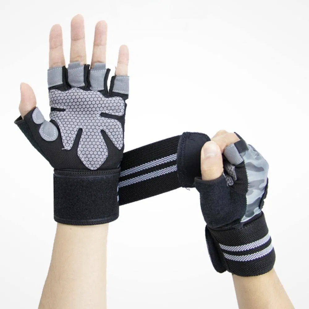 Half-Finger Gym Sports Gloves Designed for Fitness, Outdoor Activities, and Cycling with Features