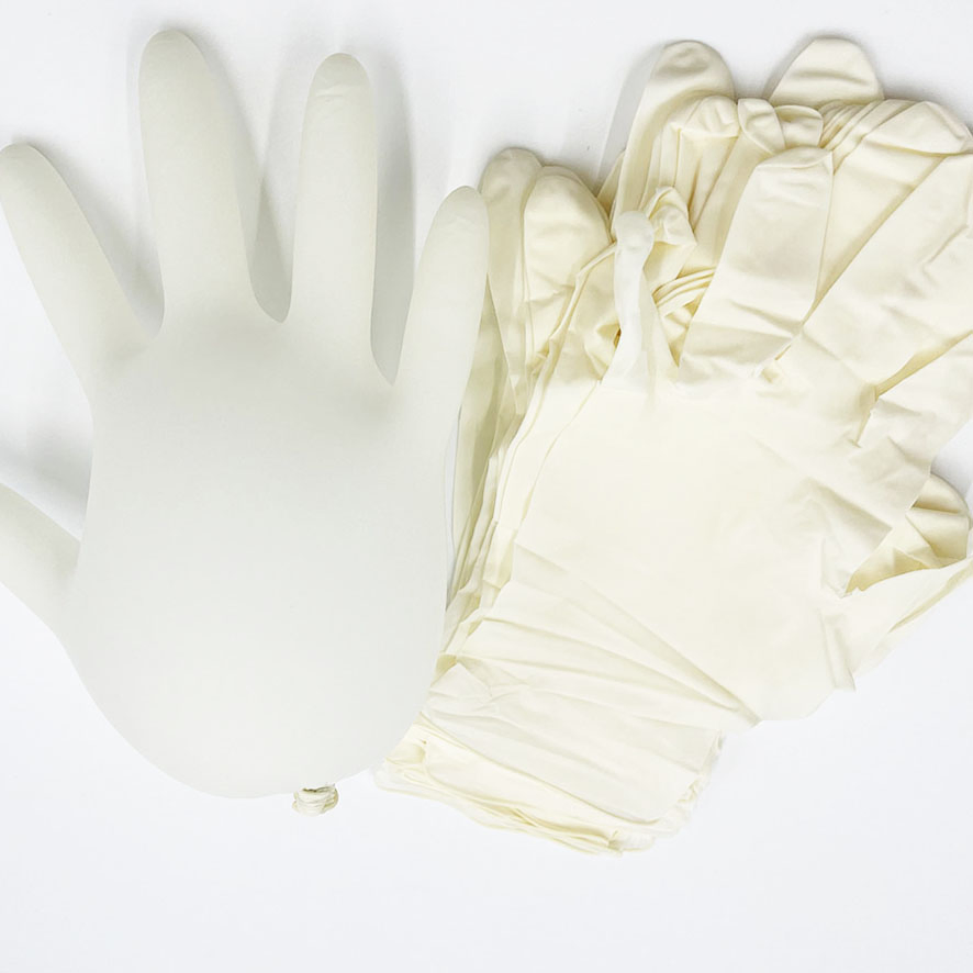 مصنع جملة قفازات فحص لاتكس disposable غير معقمة خالية من البودرة للاستخدام الطبي