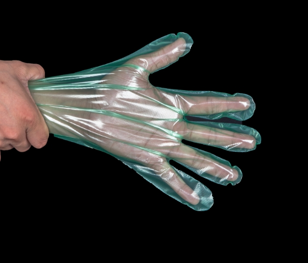 قفازات طبية disposable من البولي إيثيلين خالية من البودرة