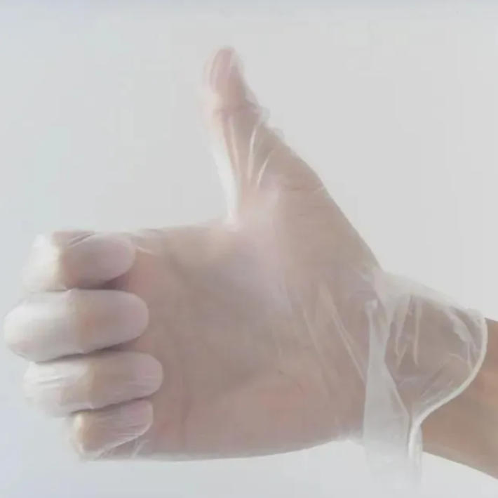 قفازات فحص طبية من الفينيل خالية من اللاتكس لمقدمي الرعاية المسنين خالية من البودرة قفازات PVC disposable بيضاء