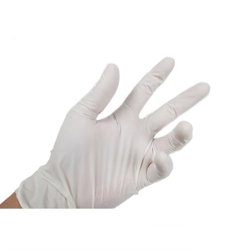 بيع ساخن قفازات طبية disposable مقاومة للماء من اللاتكس للفحص خالية من البودرة