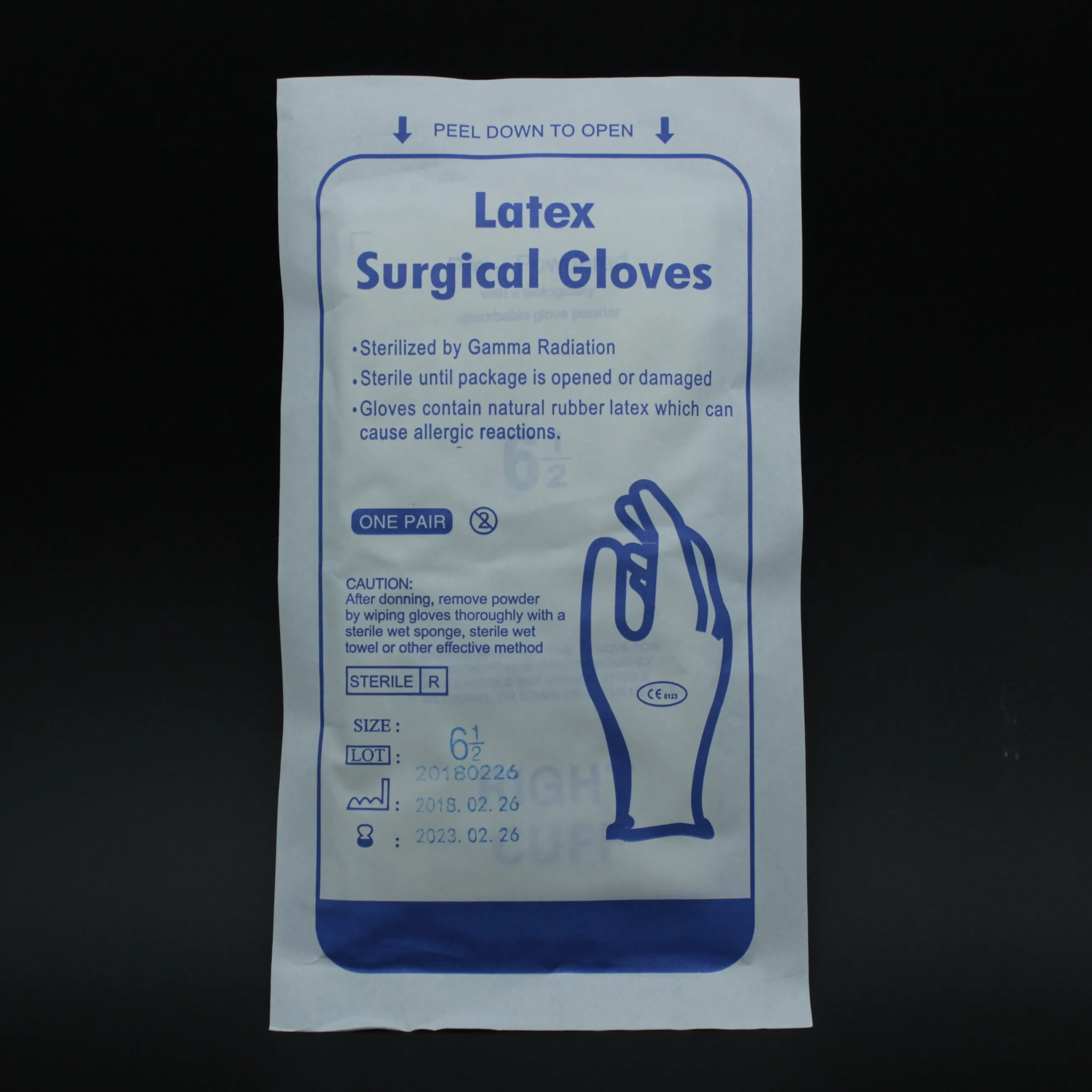 قفازات جراحية لاتكس disposable للاستخدام الطبي