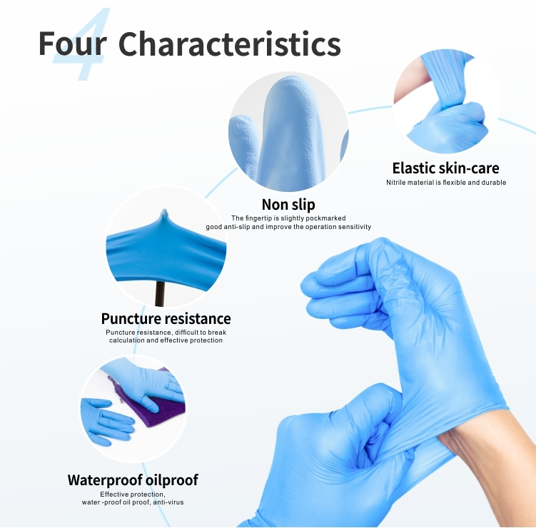 قفازات طبية لاتكس للاستخدام الواحد غير معقمة