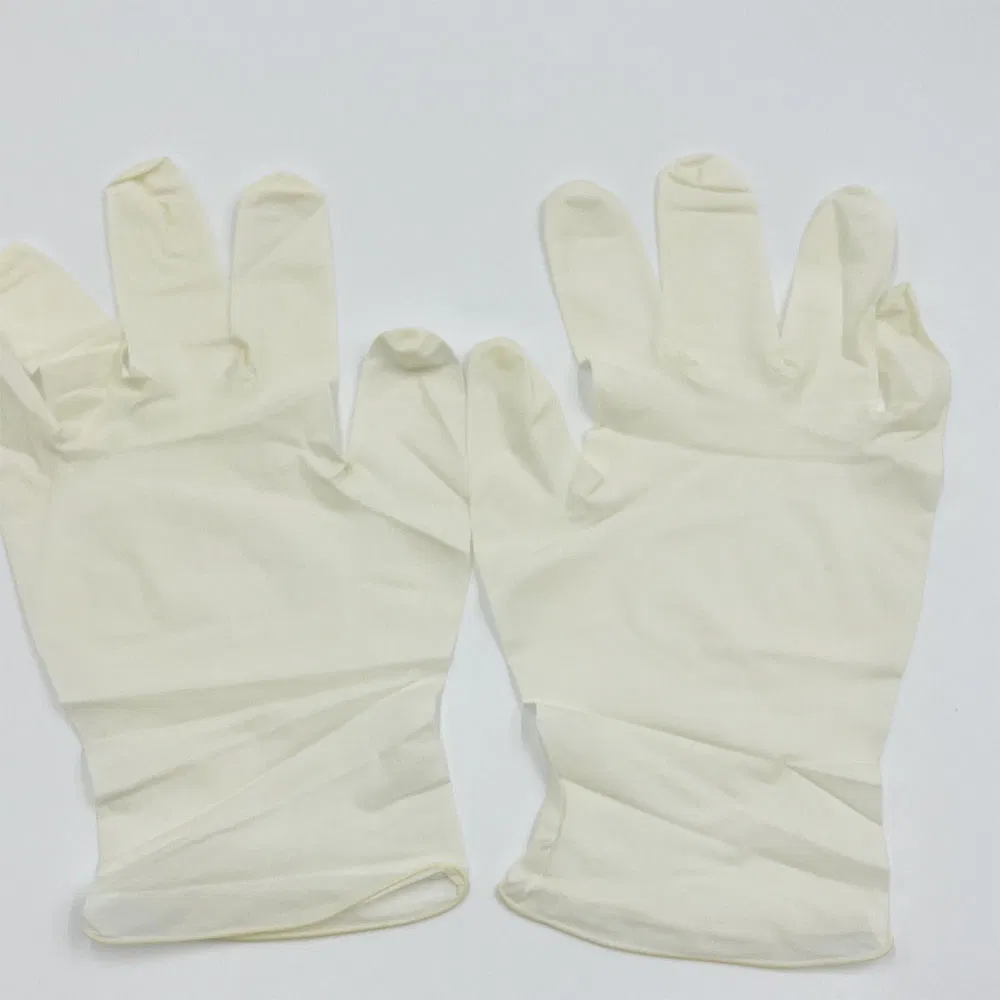 مصنع جملة قفازات فحص لاتكس disposable غير معقمة خالية من البودرة للاستخدام الطبي