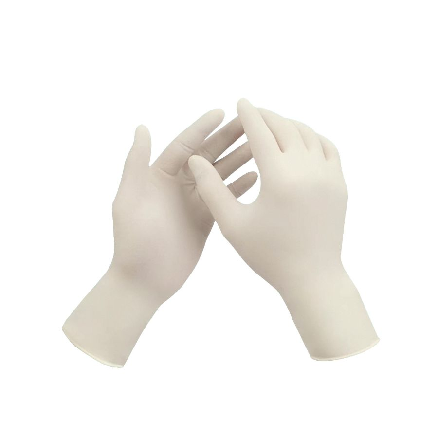 قفازات لاتكس disposable للاستخدام الطبي (خالية من البودرة)