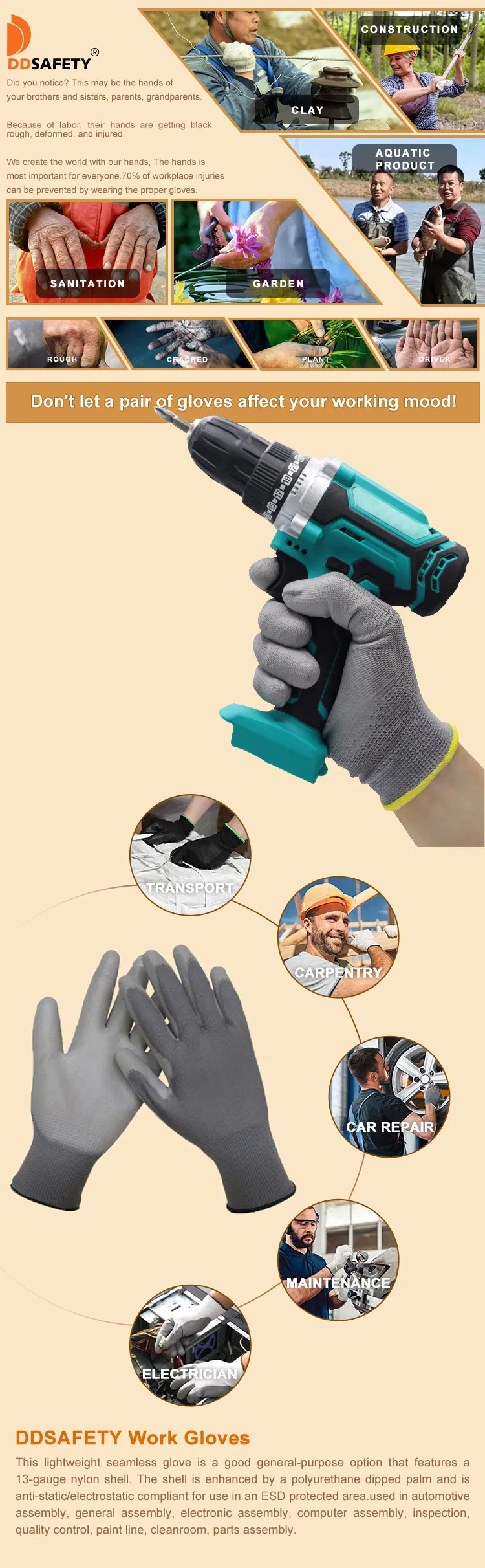 قفازات عمل 4