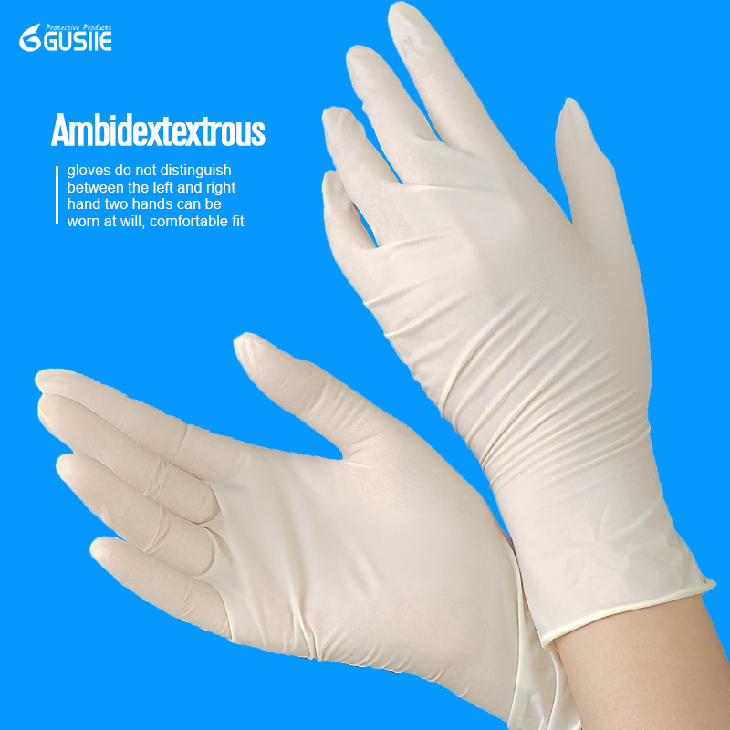 قفازات لاتكس disposable عالية الجودة للاستخدام في الطعام والطب