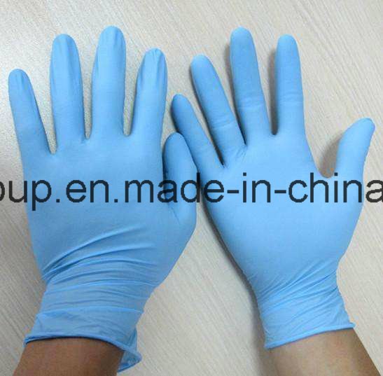 قفازات نيتريل disposable خالية من البودرة أو مع البودرة للفحص الطبي