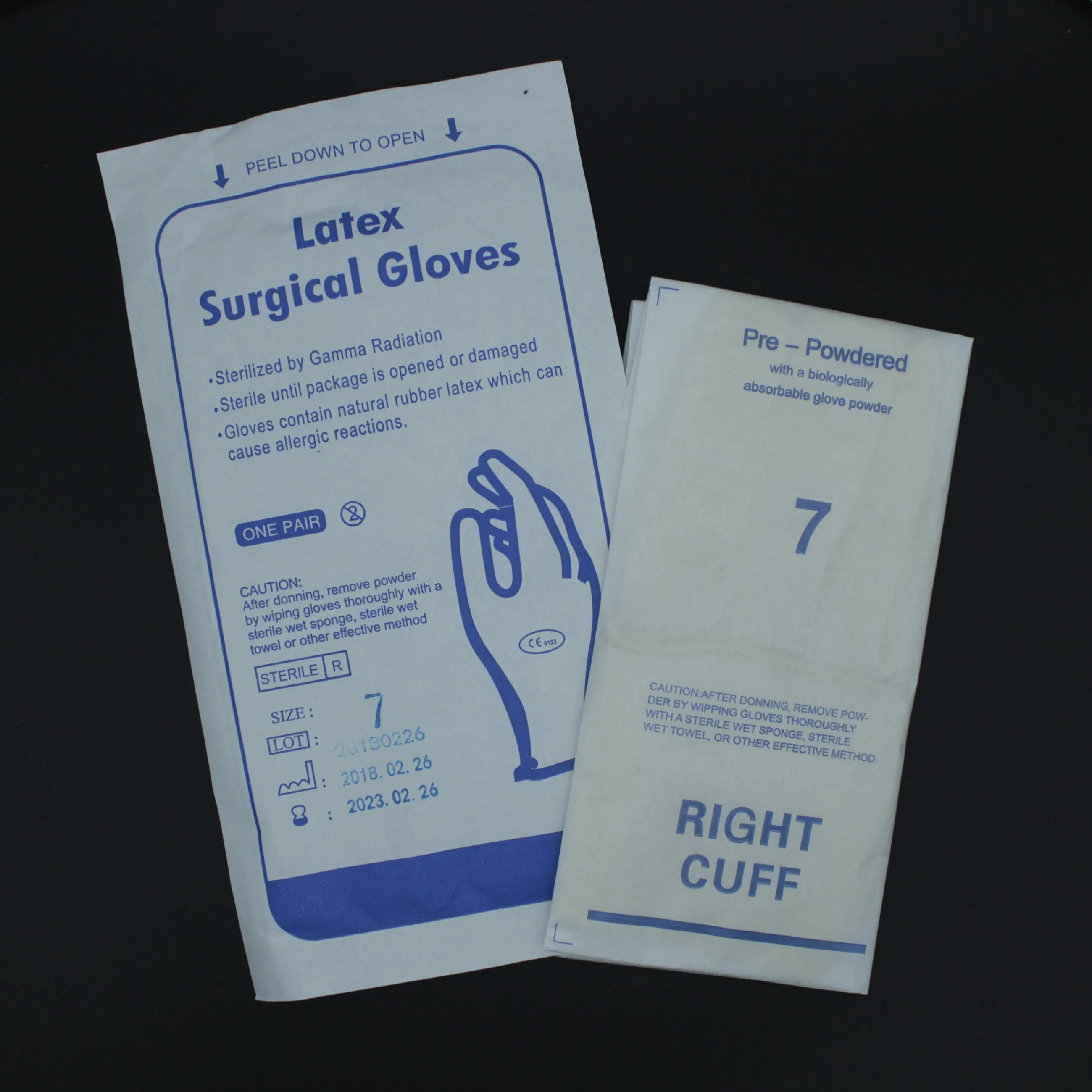قفازات جراحية لاتكس disposable للاستخدام الطبي