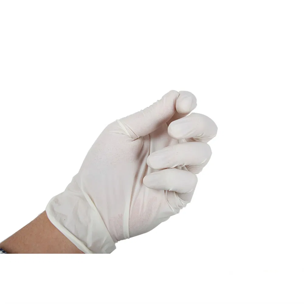 بيع ساخن قفازات طبية disposable مقاومة للماء من اللاتكس للفحص خالية من البودرة