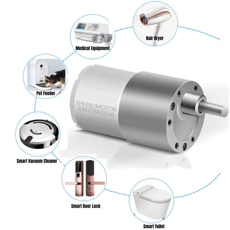 12volt 24v High Torque Low Rpm 5rpm 1000rpm Micro Dc Brushless Gear Motor with Dia 37mm Gearbox for Robot/home Appliance/car