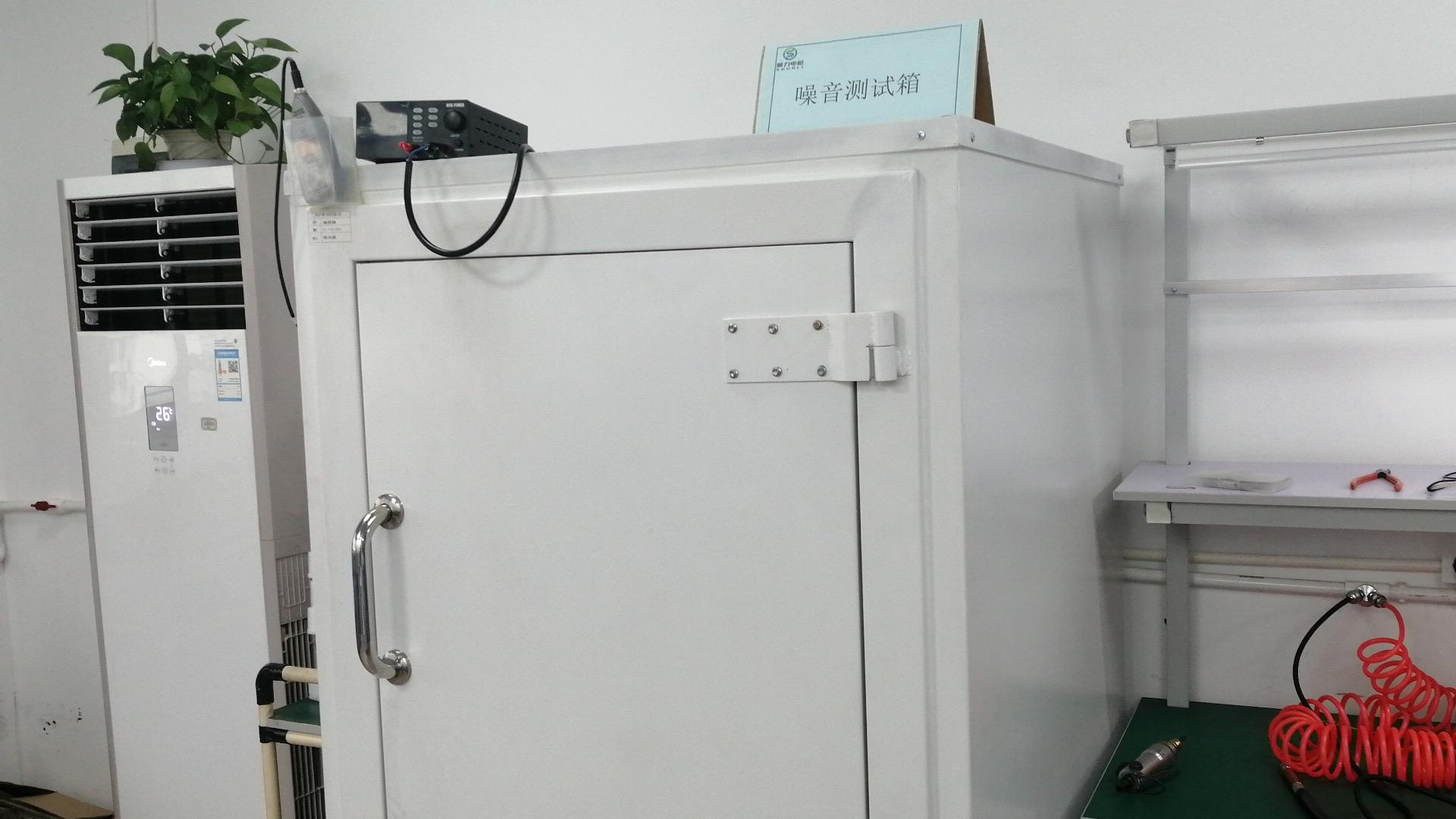 Noise Testing Chamber for ultra-quiet motor noise level measurement at Luv Motors