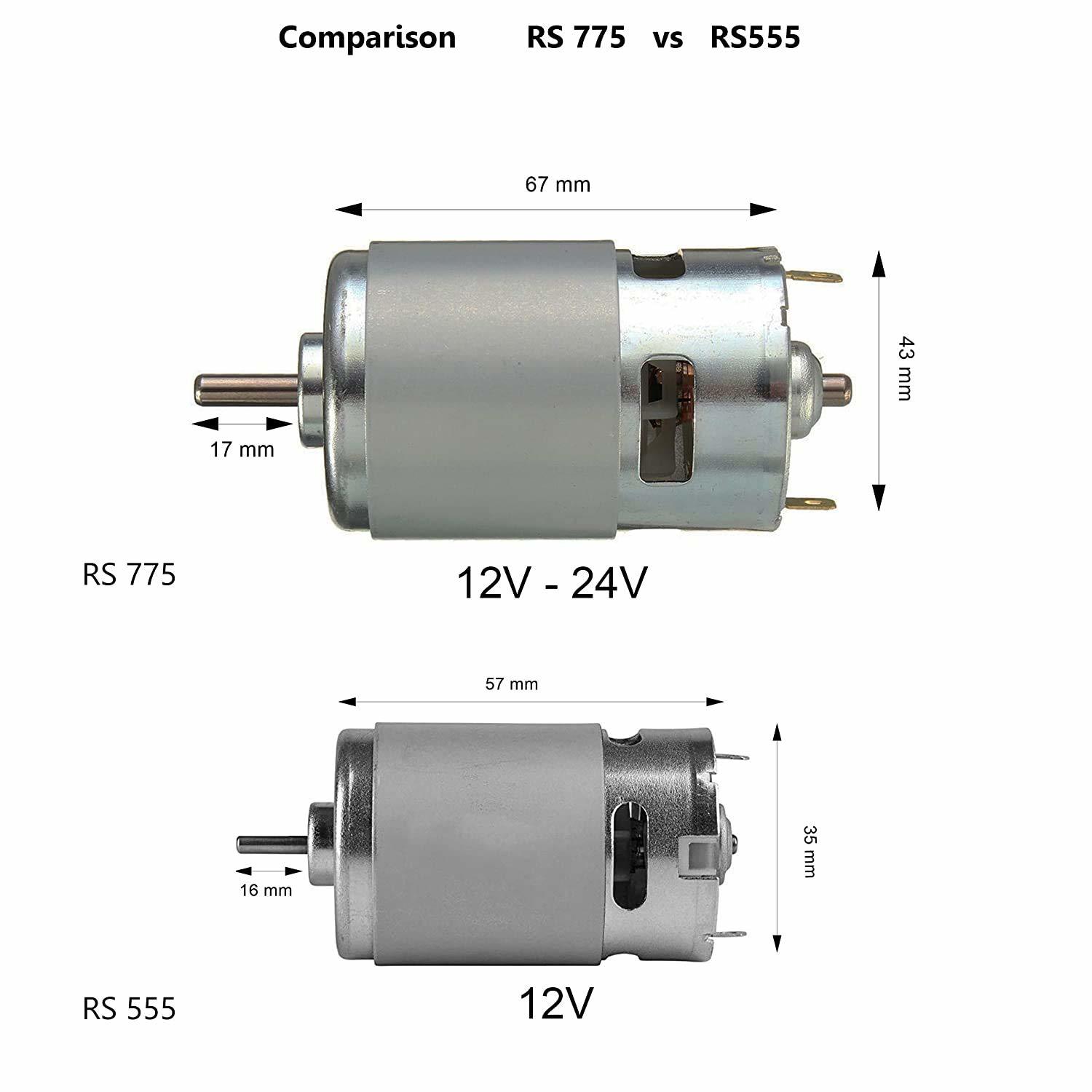 Shunli Custom RS775 High RPM Torque 24V Brushed DC Big Strong MotorFor DIY Project