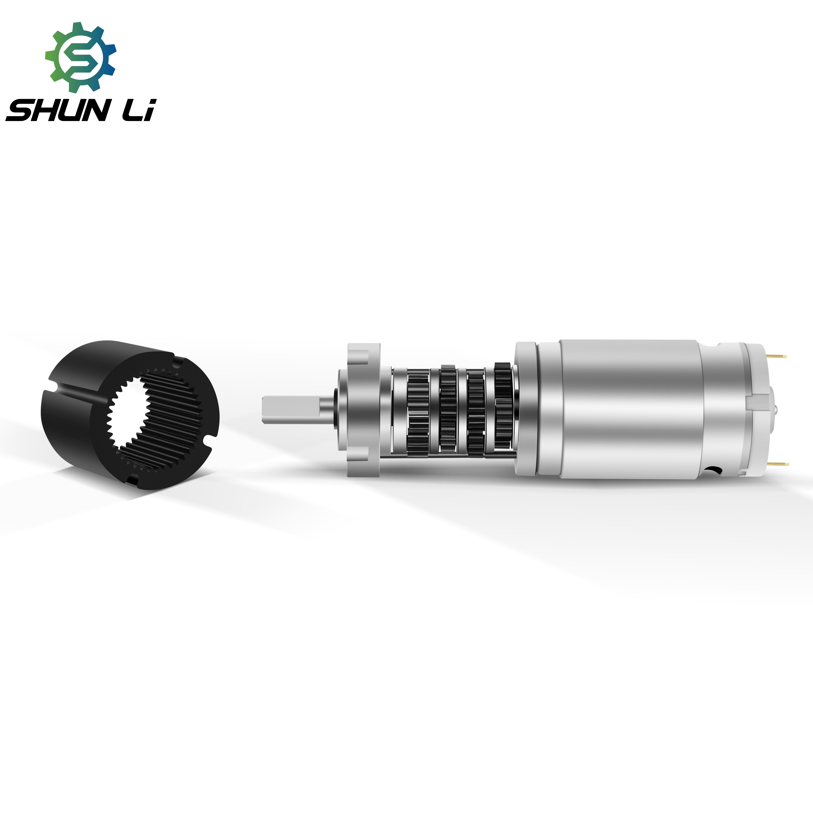 Low Noise High Torque 40kg.cm 60kg.cm 15rpm 12v Dc Gear  Motor with Pulley