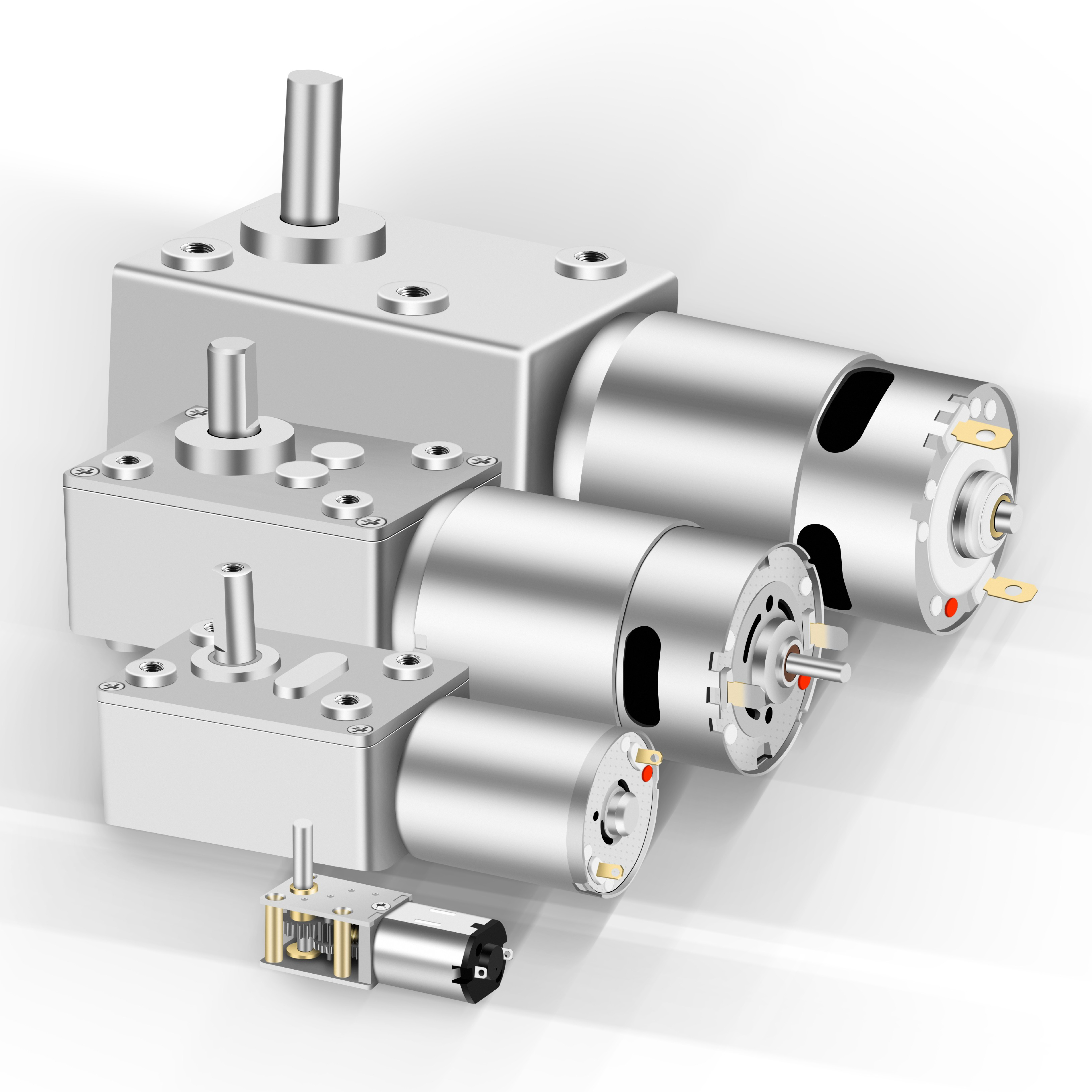 TJW58FX 24v 12v 100rpm Electric Right Angle Dc Worm Gear Reduction Motor with Encoder for Robot