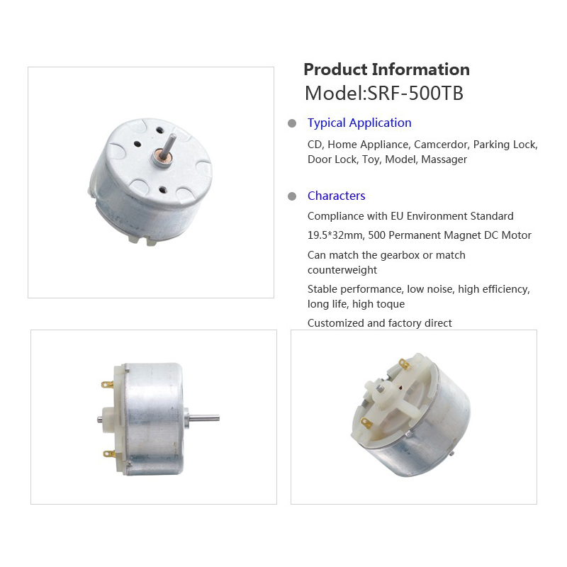 2018 Hot Selling 9V DC SRF-500TB Hair Dryer Motor
