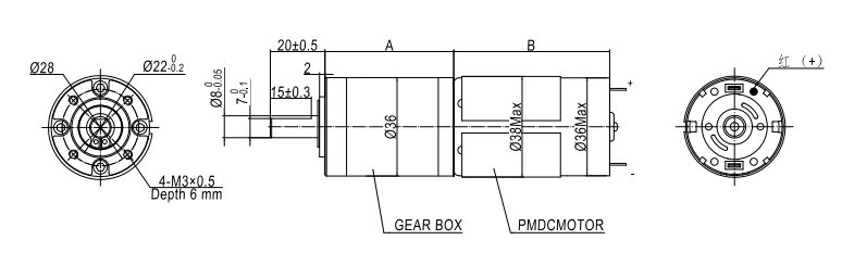 DC Motor Specifications Diagram