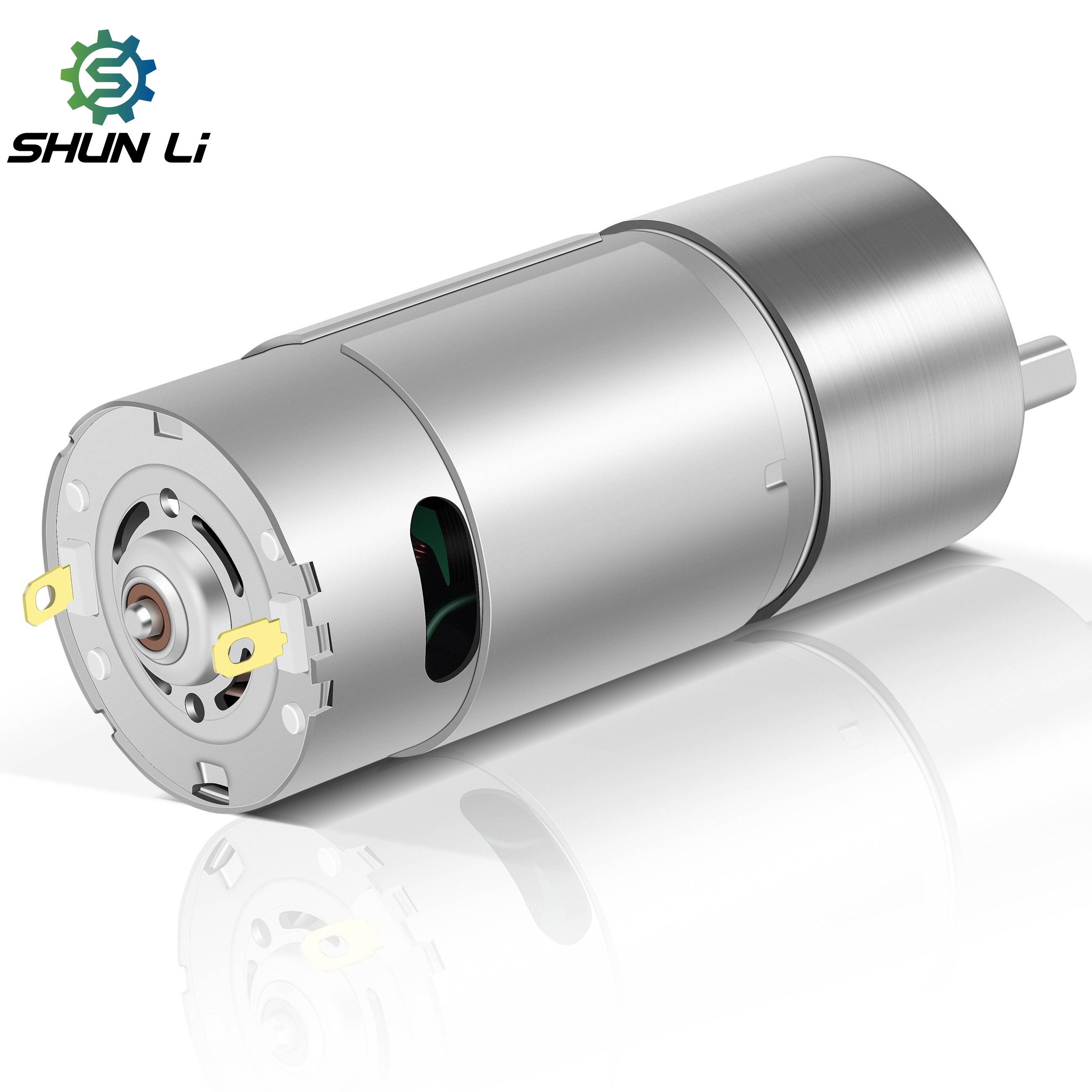 Shunli Customizable Low Rpm 12v 24v Dc Electric Gear Motor for Fan