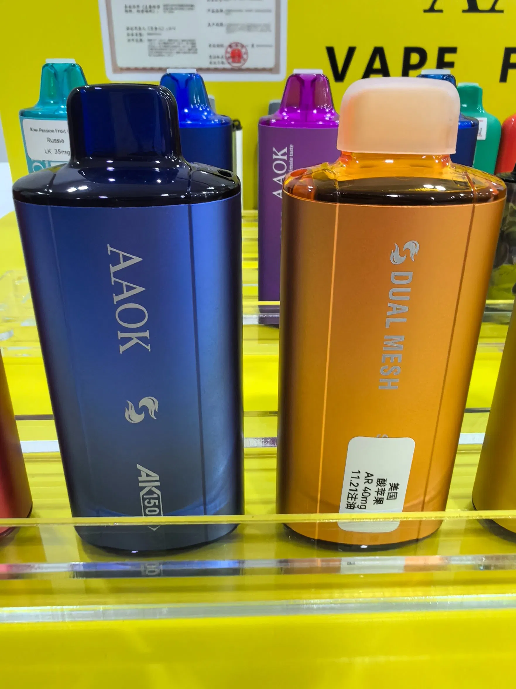 Box Vape Device 15000puffs Dual Mesh Coil with Rechargeable Battery and Airflow Adjustable