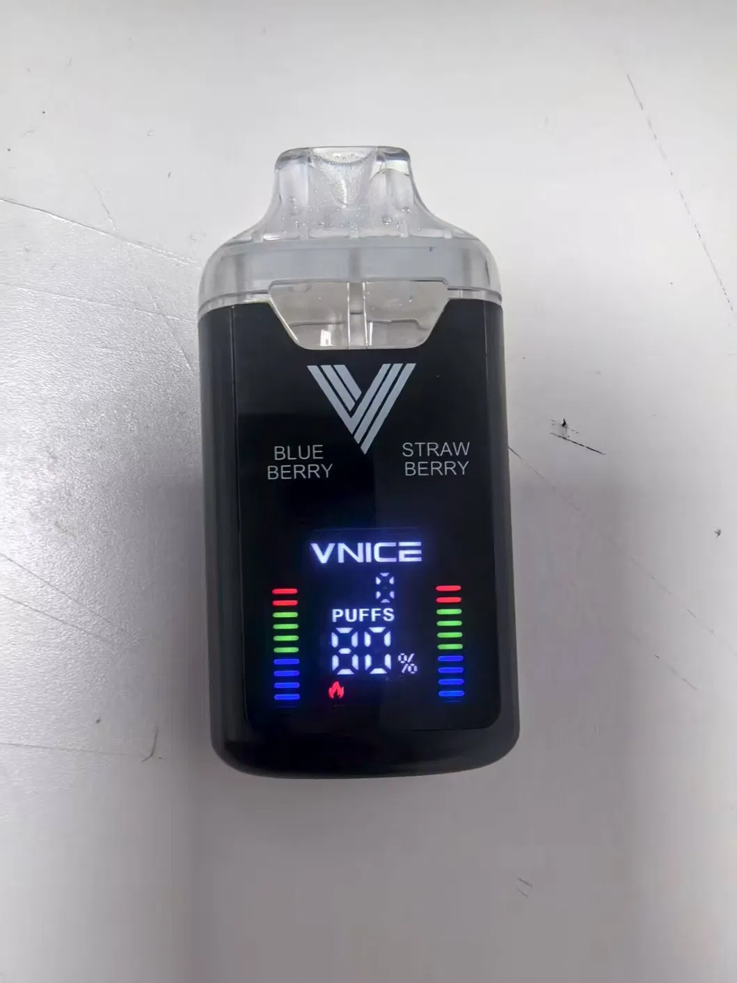 Wholesale Ceramic Dual Double Chamber Hardware Disposable Vape Pens Empty 1ml+1ml Postless Device with Big LED Smart Screen