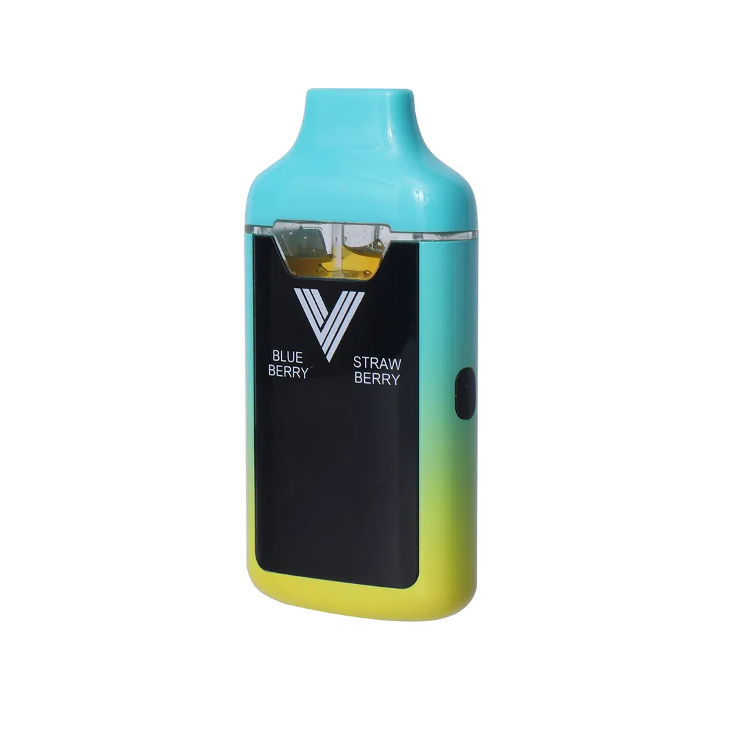 Wholesale Ceramic Dual Double Chamber Hardware Disposable Vape Pens Empty 1ml+1ml Postless Device with Big LED Smart Screen