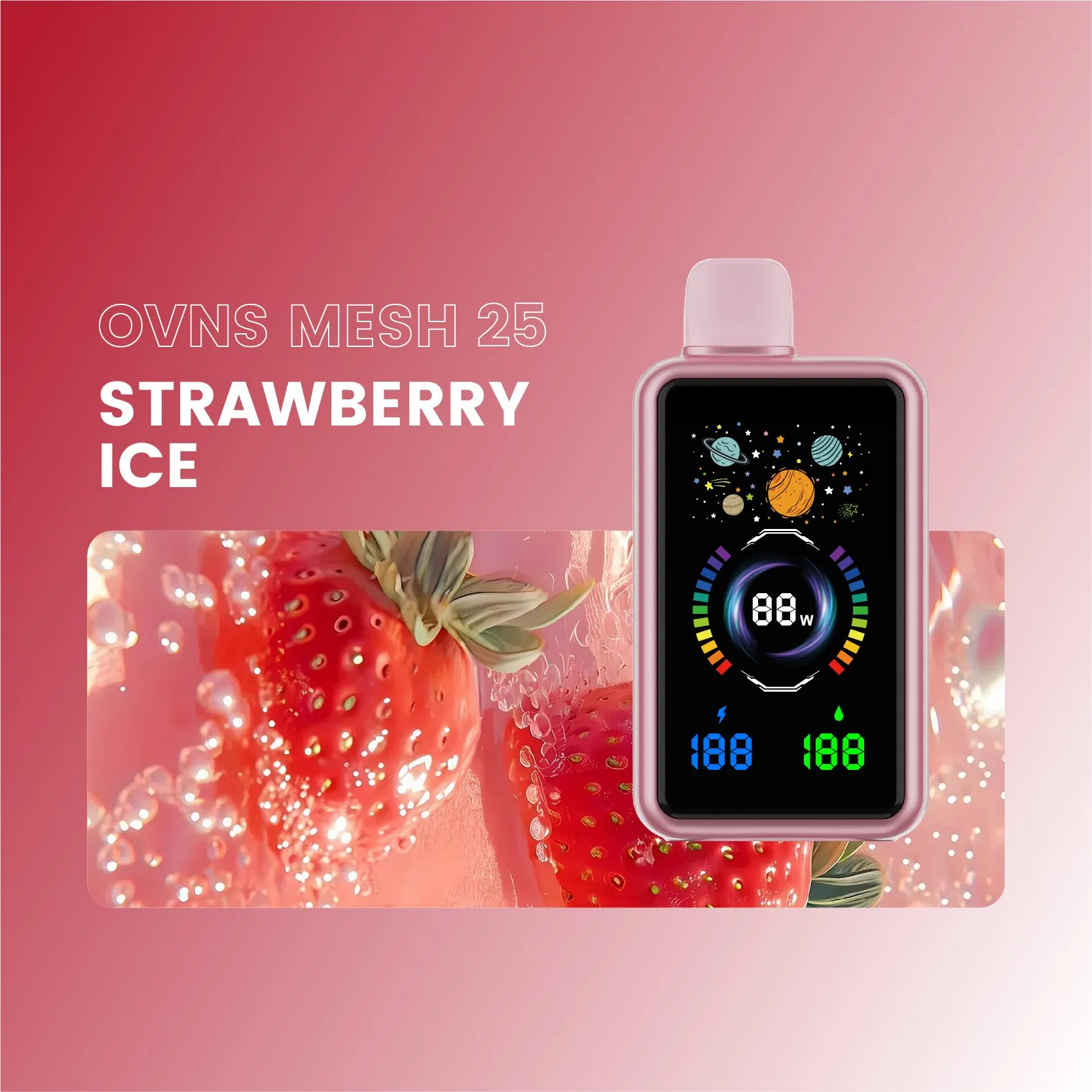 Ovns Mesh25 30000 Puffs Vape Full OLED Screen Adjustable Wattage Smooth Flavor Pod Device