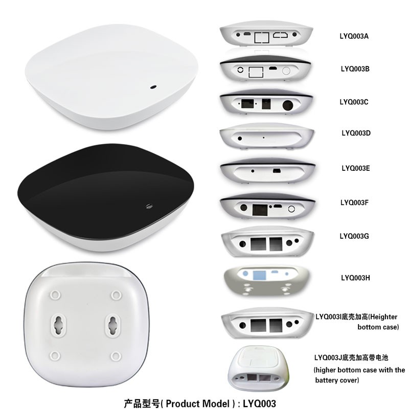 Customized Smart Home WIFI Router Plastic Enclosure Wireless Network Communication Set Top Box IOT Instrument Device Shell