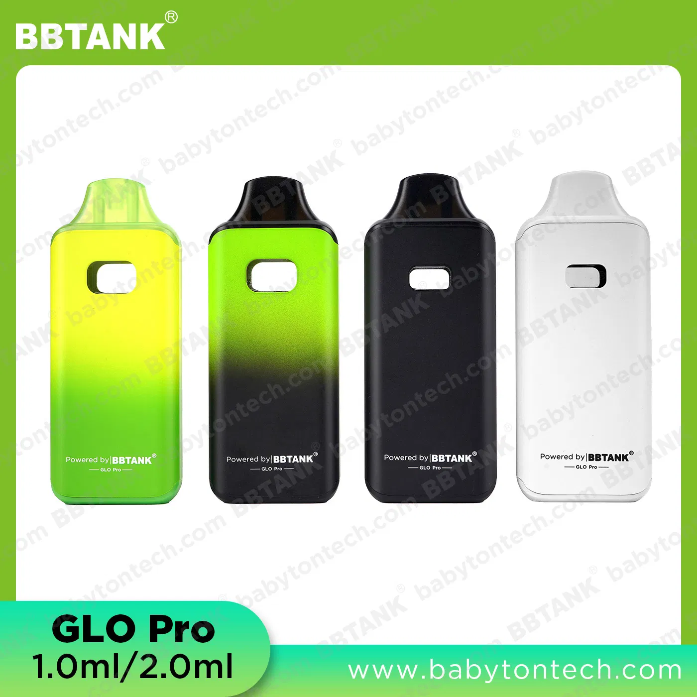Postless Ceramic Heating 1g 2g Empty Disposable Vape Glo PRO Smart Temperature Control