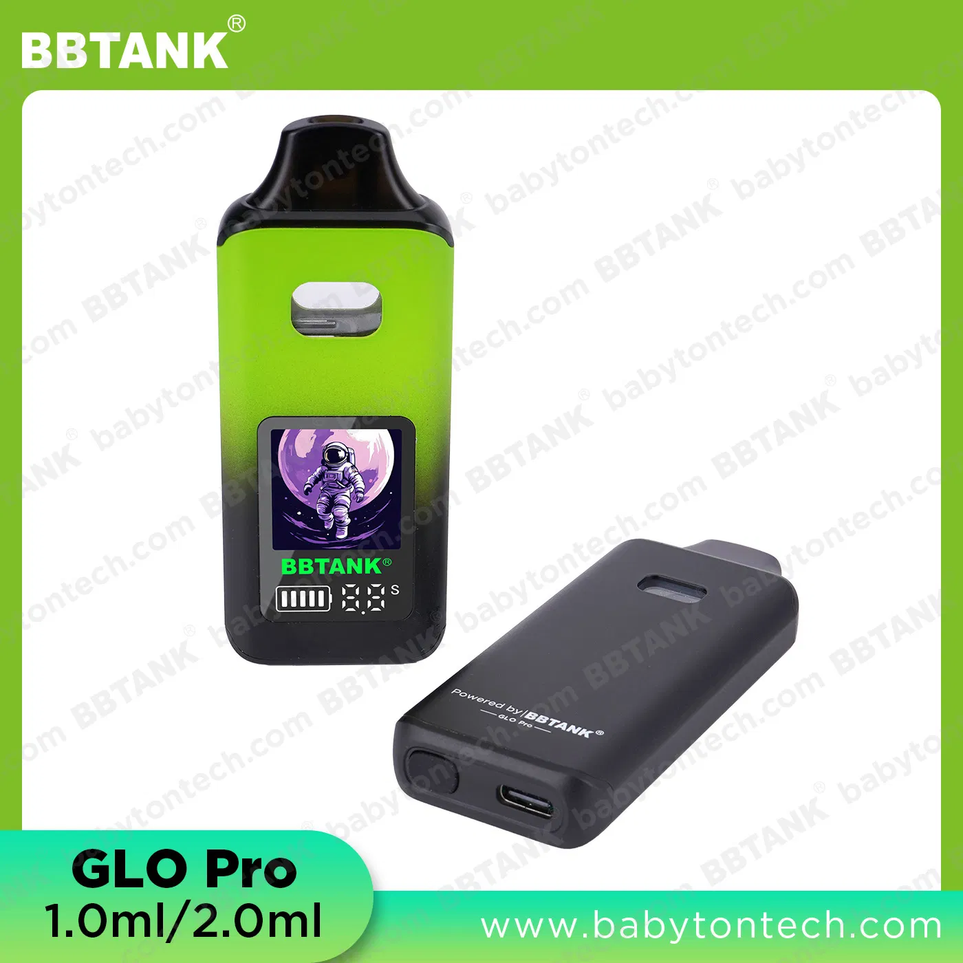 1g 2g Ceramic Heating Postless Empty Disposable Vape Bbtank Glo PRO Smart Temperature Control