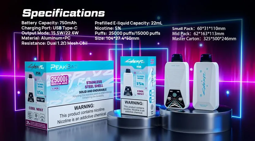 OEM Vape Pod System Rechargeable Type-C Life Pod Cartridge Device