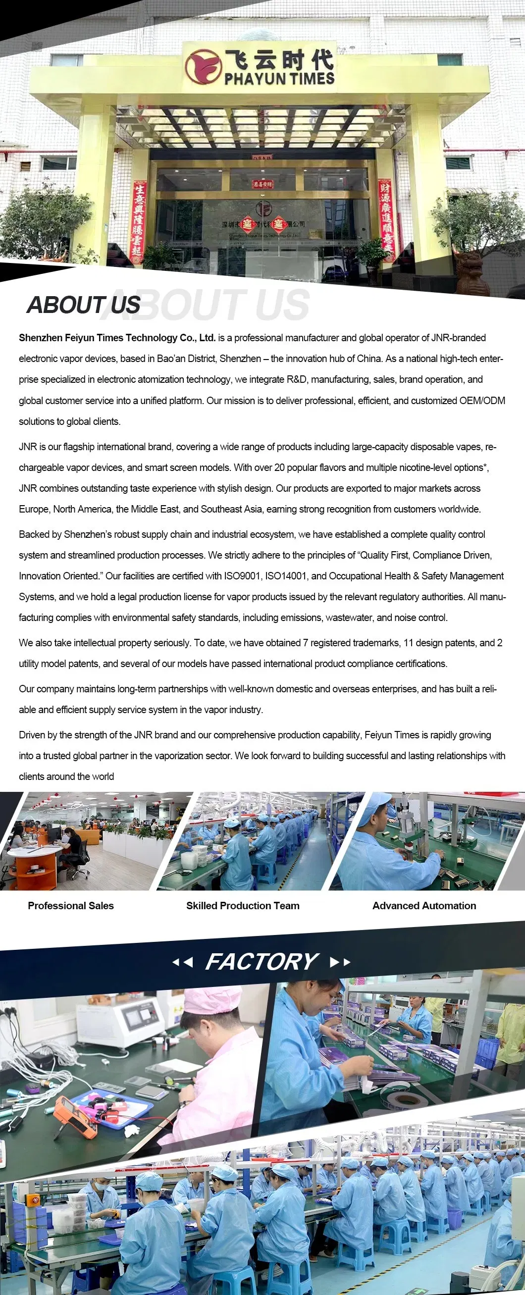 Jnr Company Profile Factory Display