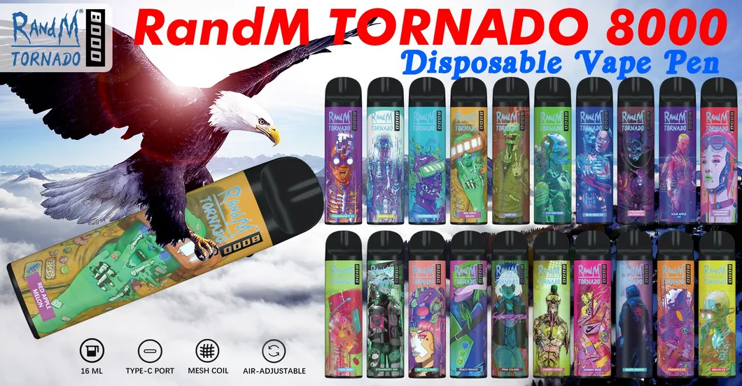 2022 New Wholesale Factory Sale Tornado 8000 Disposable Vape Device