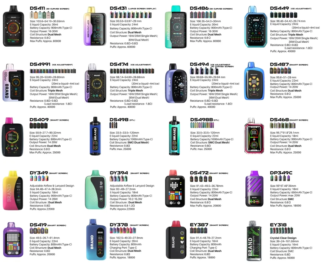 40ml E-Liquid Mesh Coil 60000 Puffs Bang Blaze Shisha 60K Rechargeable Disposable Big Smoke Vape Device