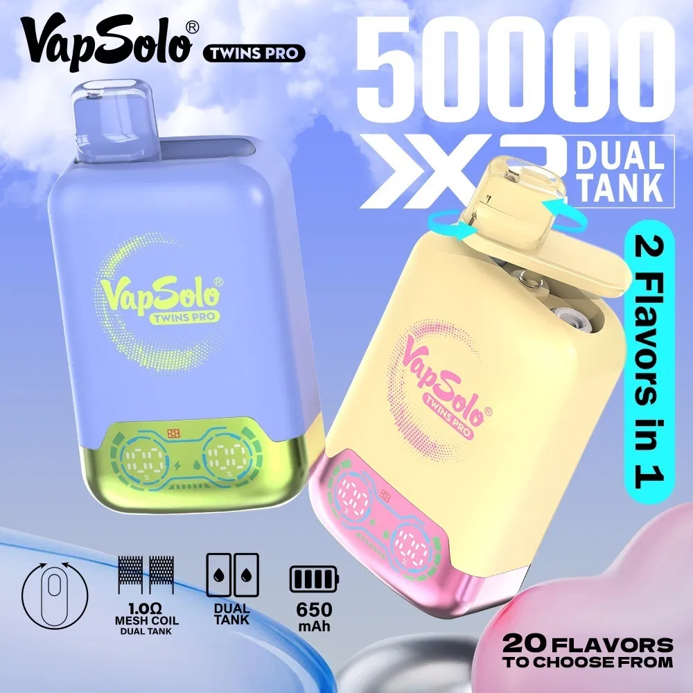 EU Warehouse Twins PRO 50000 Puff LED Screen Smart Chip Rechargeable Disposable Electronic Cigarette Germany Clearance Portable Device
