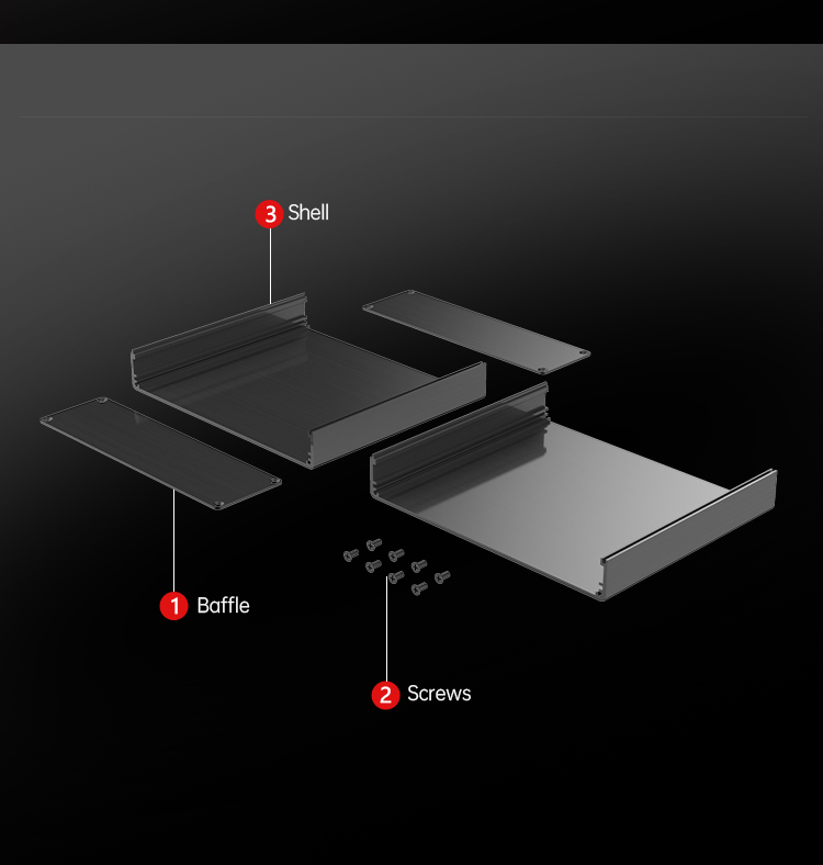 Audio Amplifier Power Supply Metal Box Panel Options
