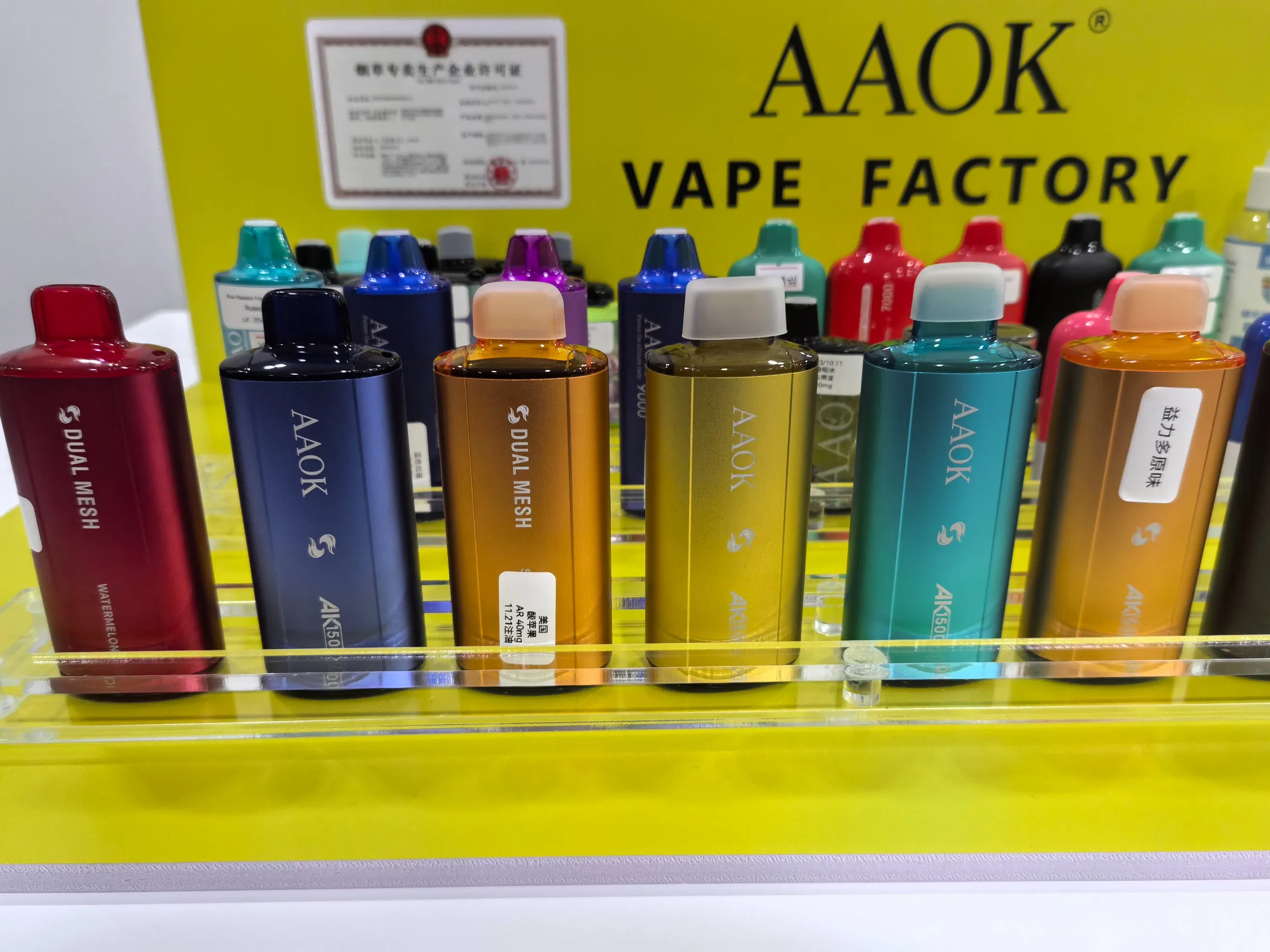 Box Vape Device 15000puffs Dual Mesh Coil with Rechargeable Battery and Airflow Adjustable